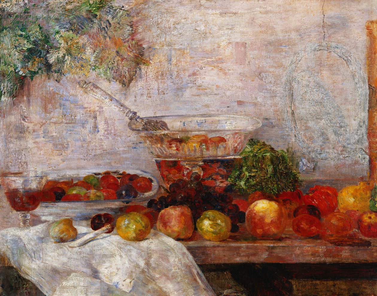 Asetelma papukaijan kanssa; Luonto Morte au Perroquet tekijältä James Ensor