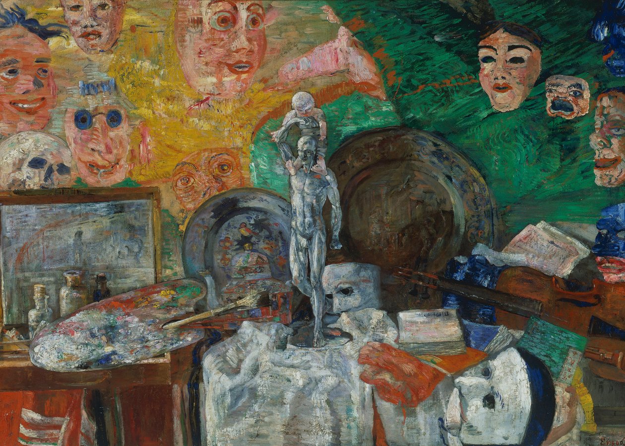 Natura moartă în studio sau atributele artelor finlandeze tekijältä James Ensor