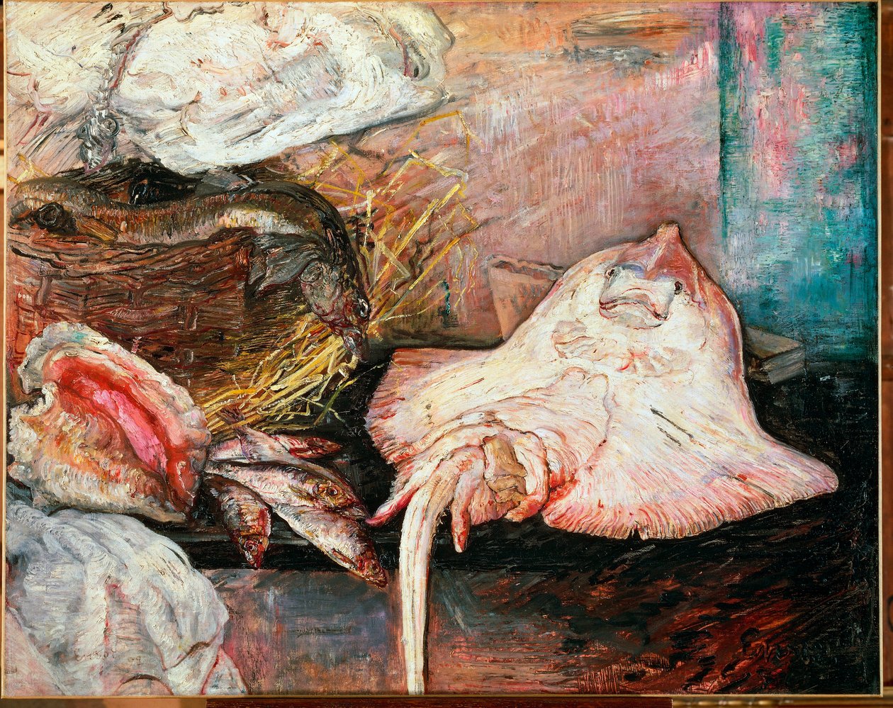 Asetelma luistimen kanssa tekijältä James Ensor