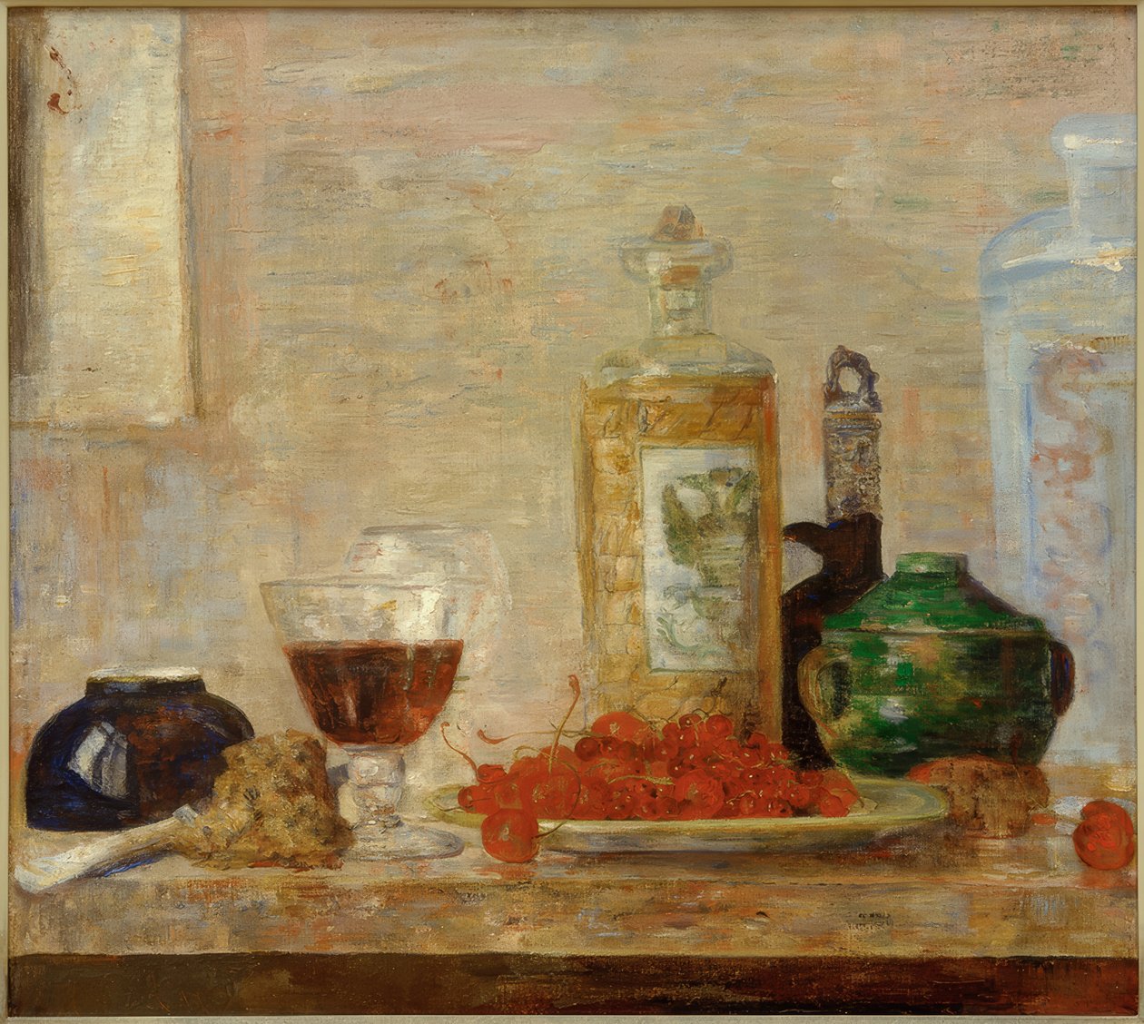Asetelma kirsikoiden kanssa tekijältä James Sidney Ensor