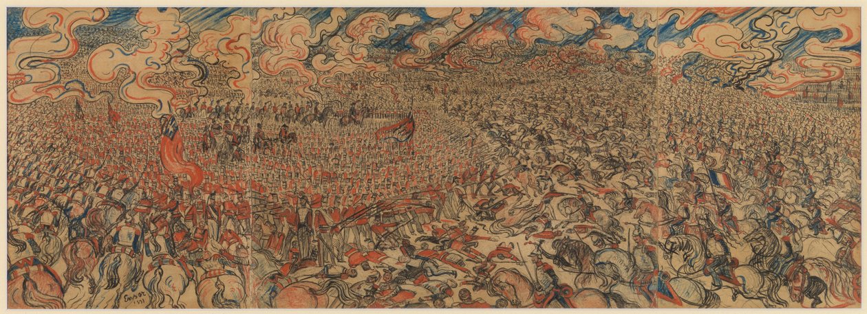 The Cuirassiers of Waterloo (liitu paperille pahville) tekijältä James Ensor