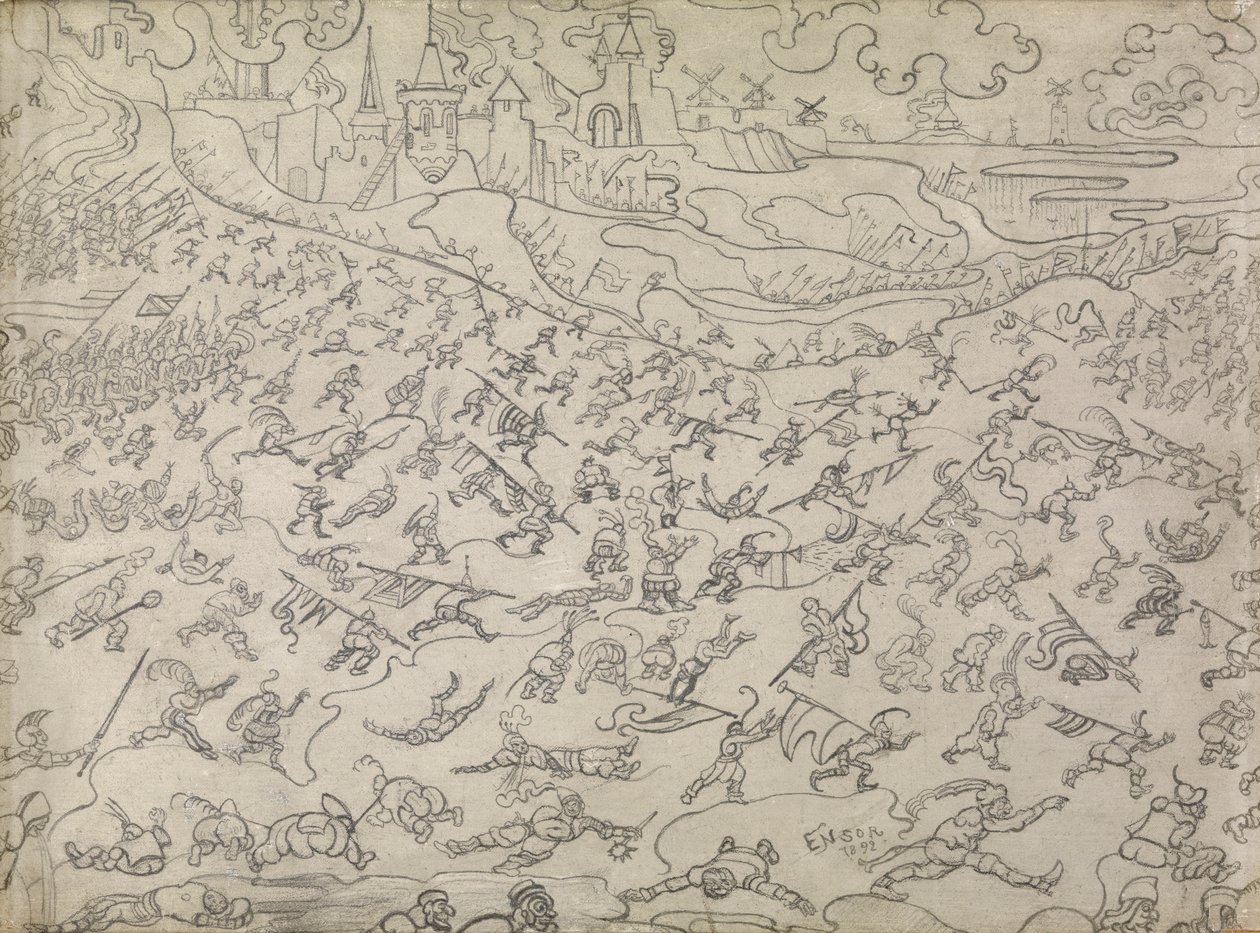 The Dissolute Mercenaries (kynä paperille) tekijältä James Ensor