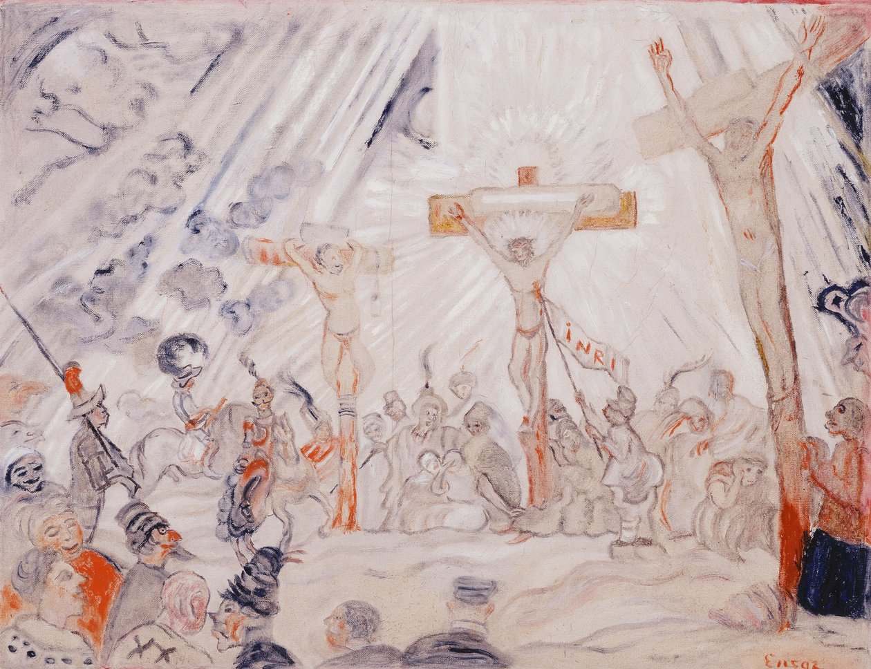 Calvariebergin ahdinko; Le Calvaire-De Calvarieberg tekijältä James Ensor