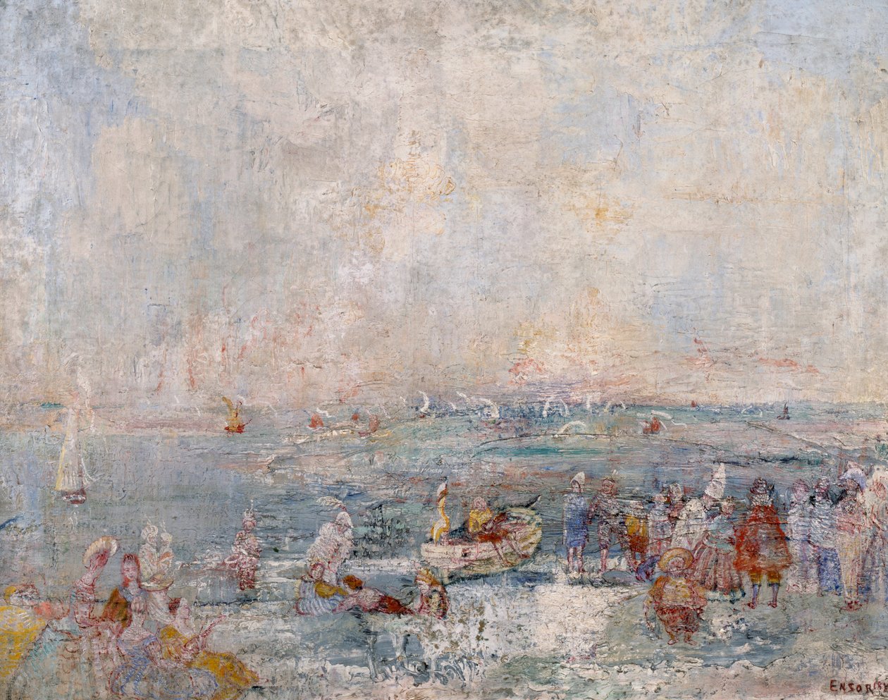 Karnevaali rannalla tekijältä James Ensor