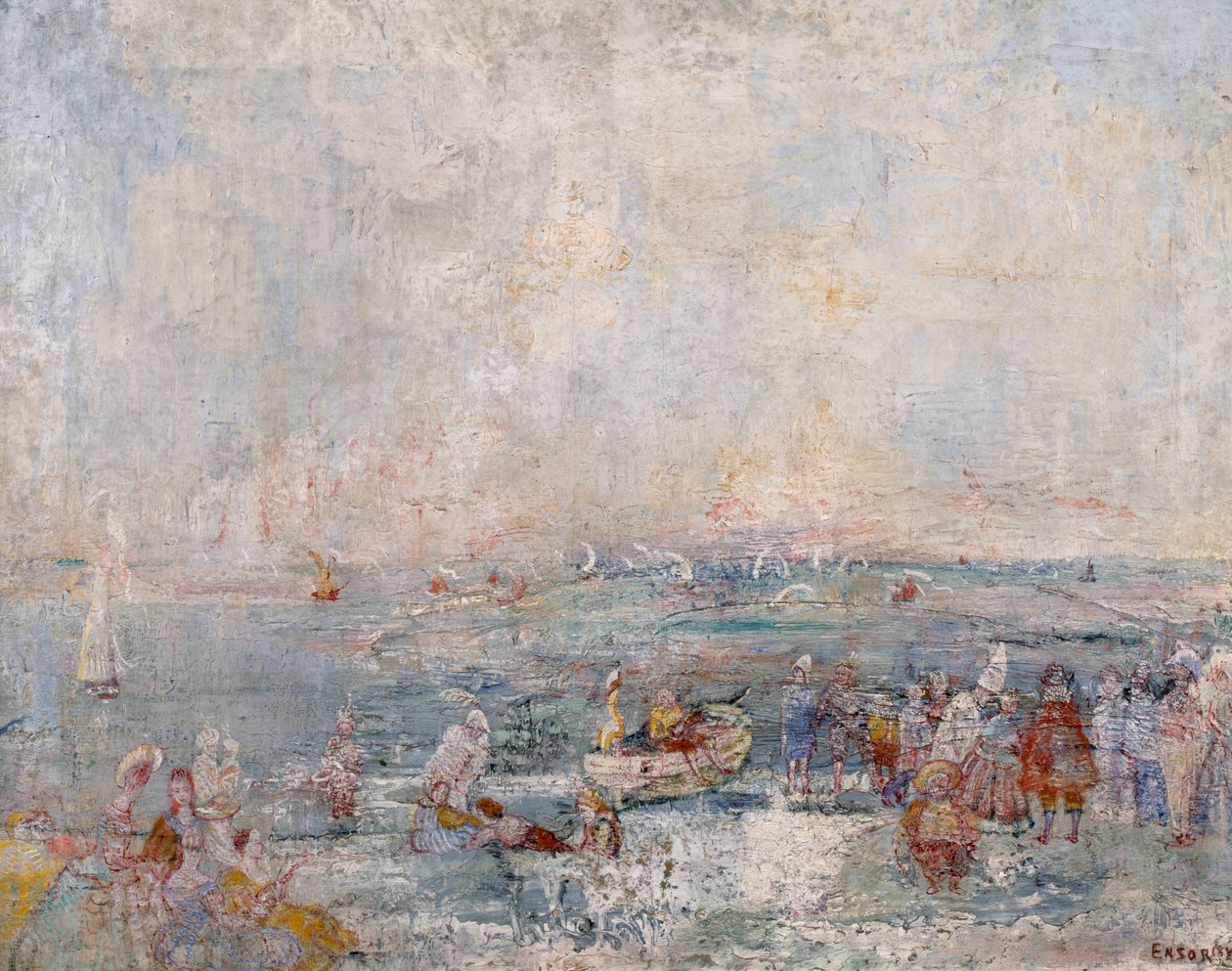 Karnevaali rannalla tekijältä James Ensor