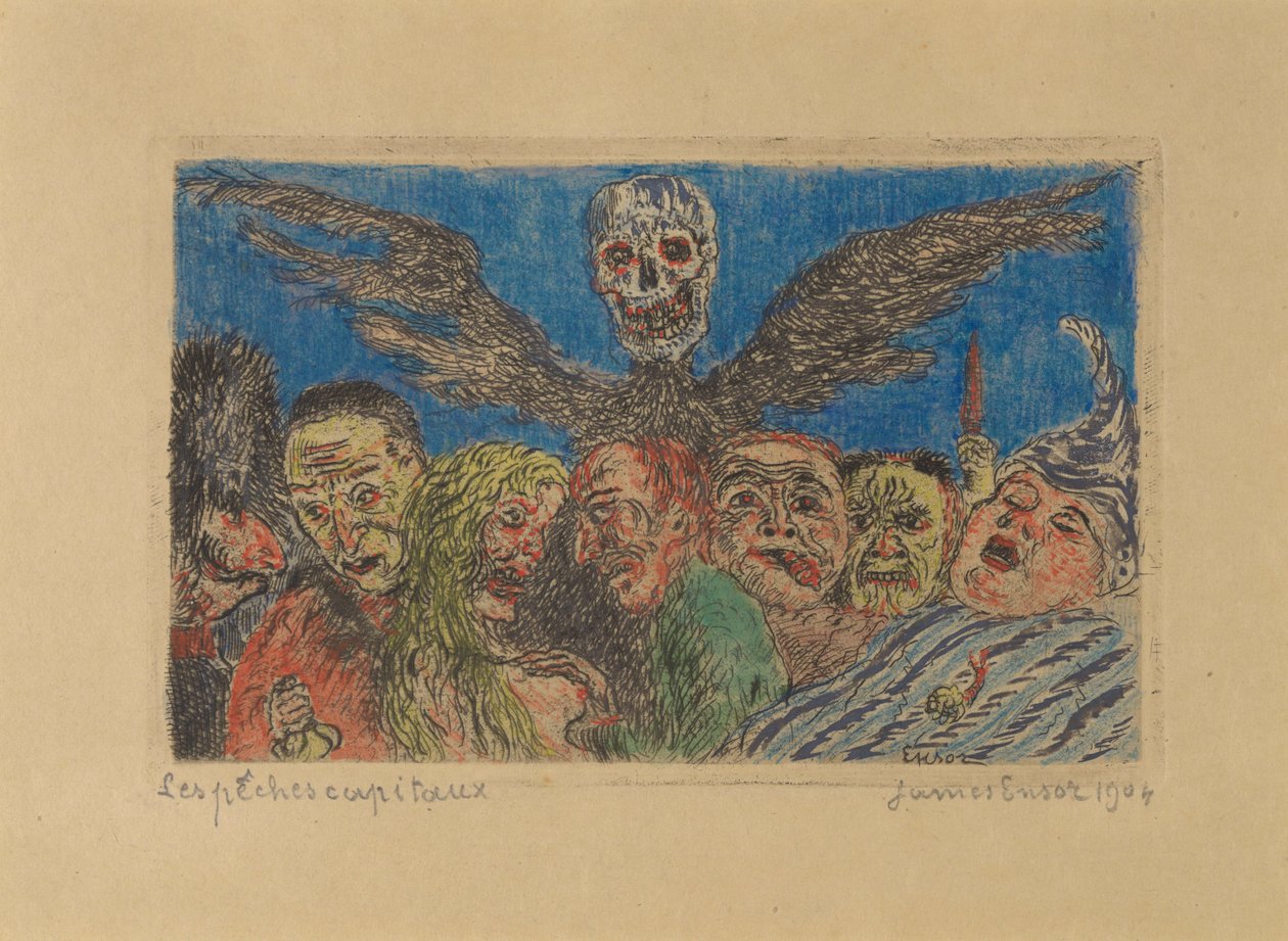 Kuoleman hallitsemat kuolemansynnit tekijältä James Ensor