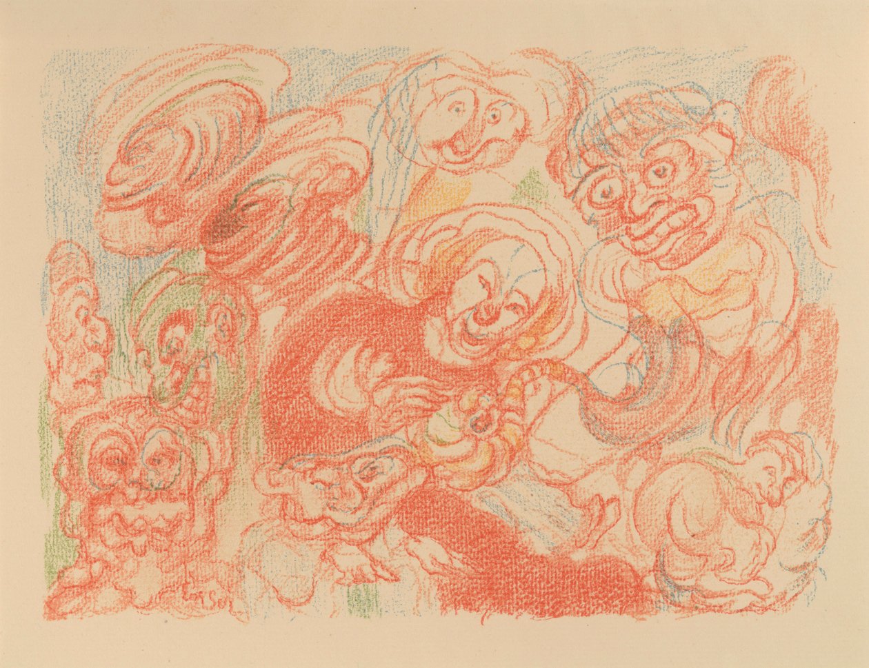 Die Heilige Familie (aus: Szenen aus dem Leben Christi) tekijältä James Ensor