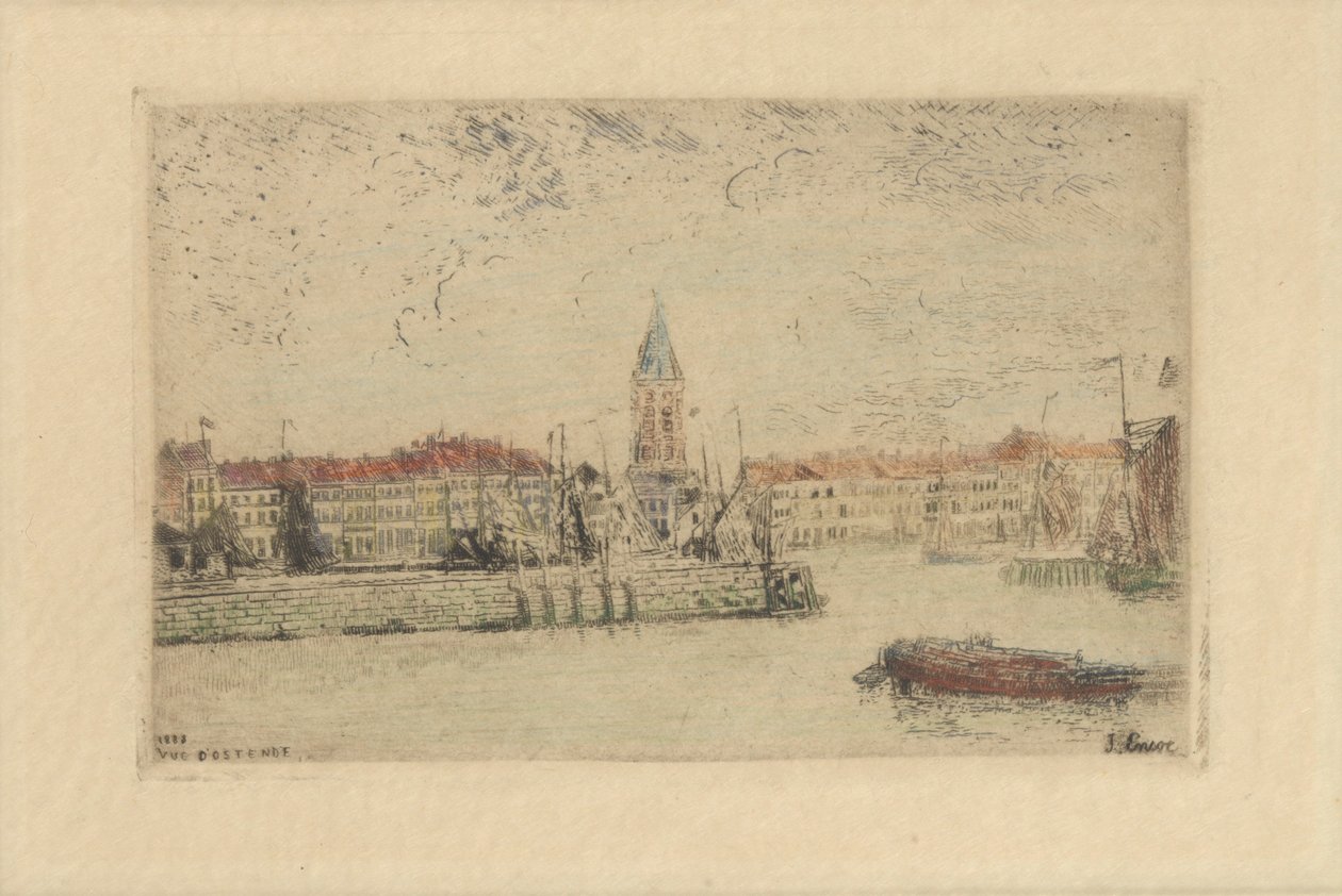 Näkymä Oostendeen itään päin tekijältä James Ensor