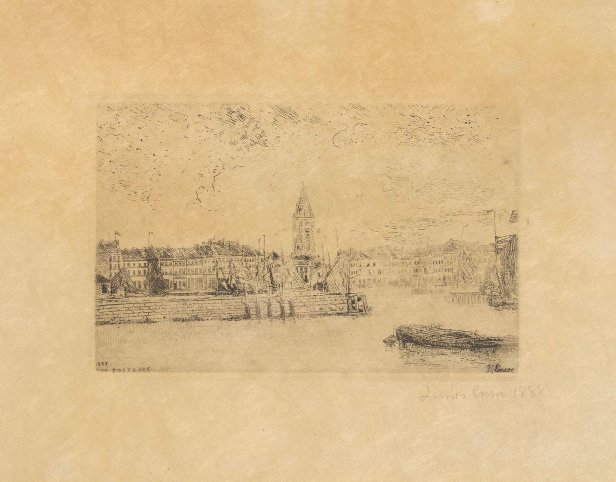 Näkymä Oostendesta idässä tekijältä James Ensor