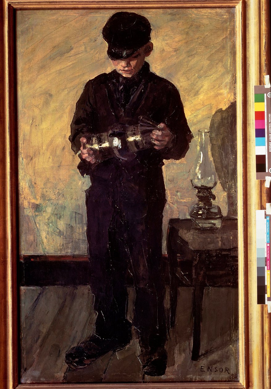pieni öljylamppujen korjaaja tekijältä James Ensor