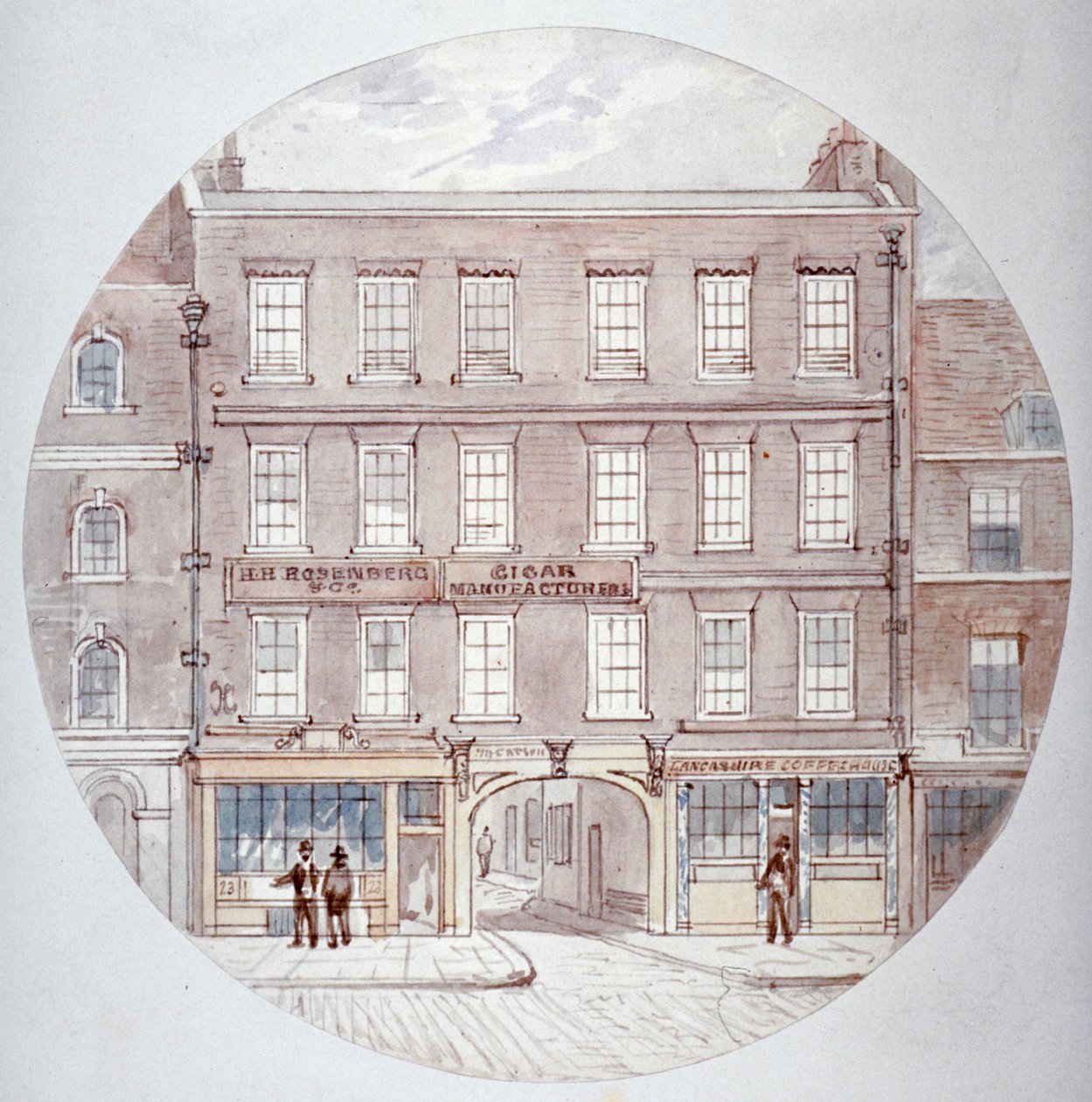 22 ja 23 Farringdon Street, Lontoon kaupunki, c1855. tekijältä James Findlay