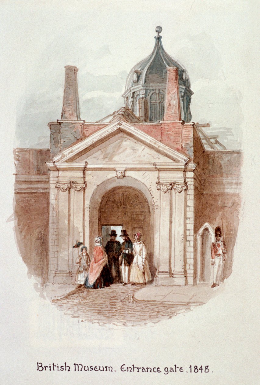 British Museum, sisäänkäynti, 1848 tekijältä James Findlay