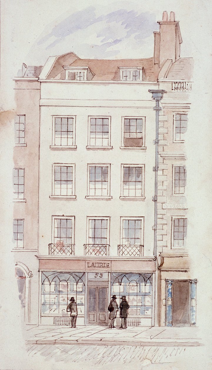 Laurien toimitilat, Fleet Street, Lontoo, c1820 tekijältä James Findlay