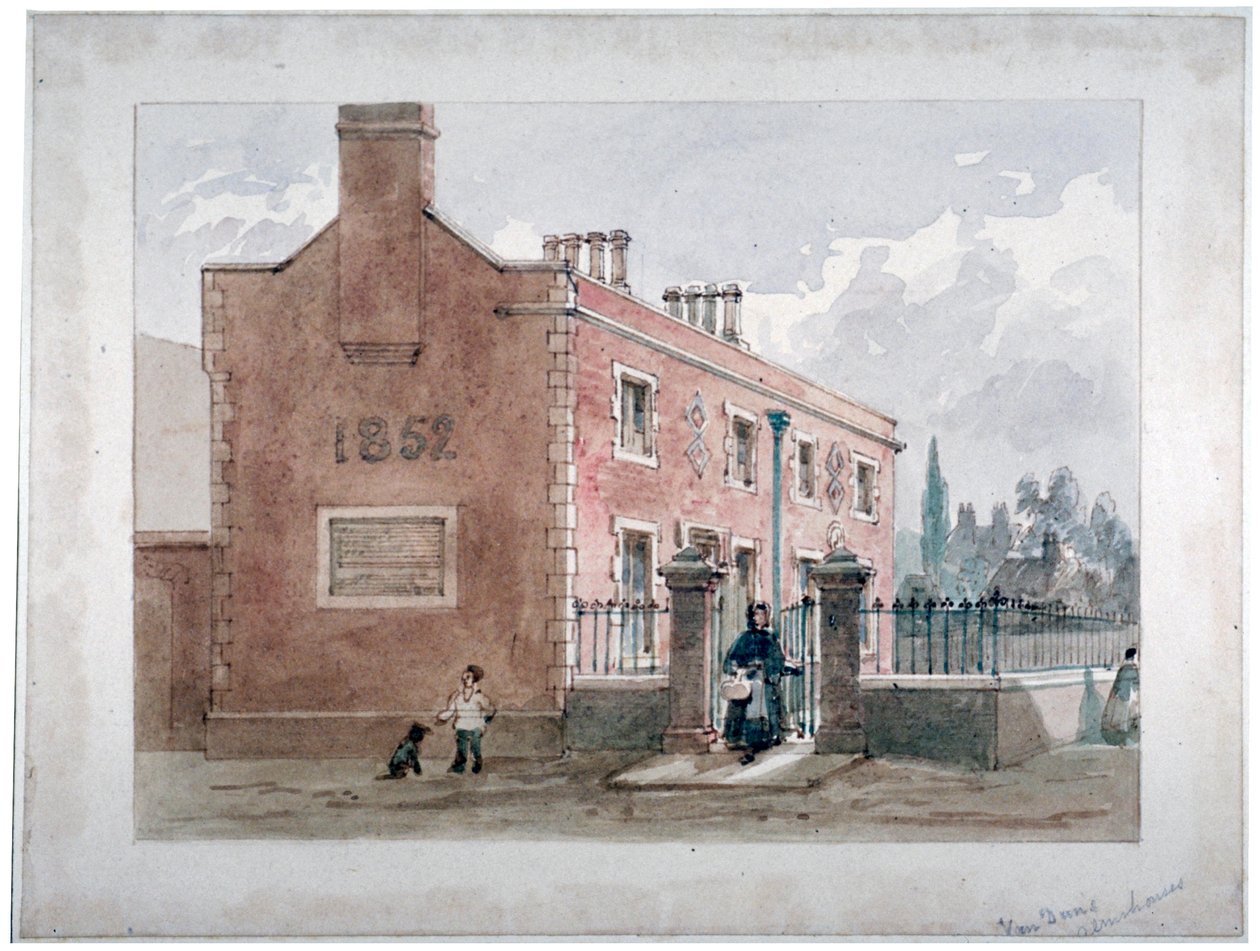Van Dun Almshouses, Caxton Street, Lontoo, 1852 tekijältä James Findlay