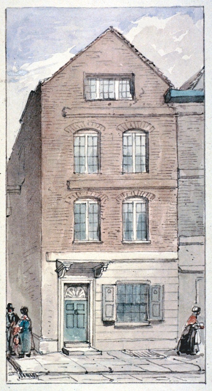 Näkymä nro 7 Blackhorse Alley, Fleet Street, Lontoon kaupunki, 1850 tekijältä James Findlay