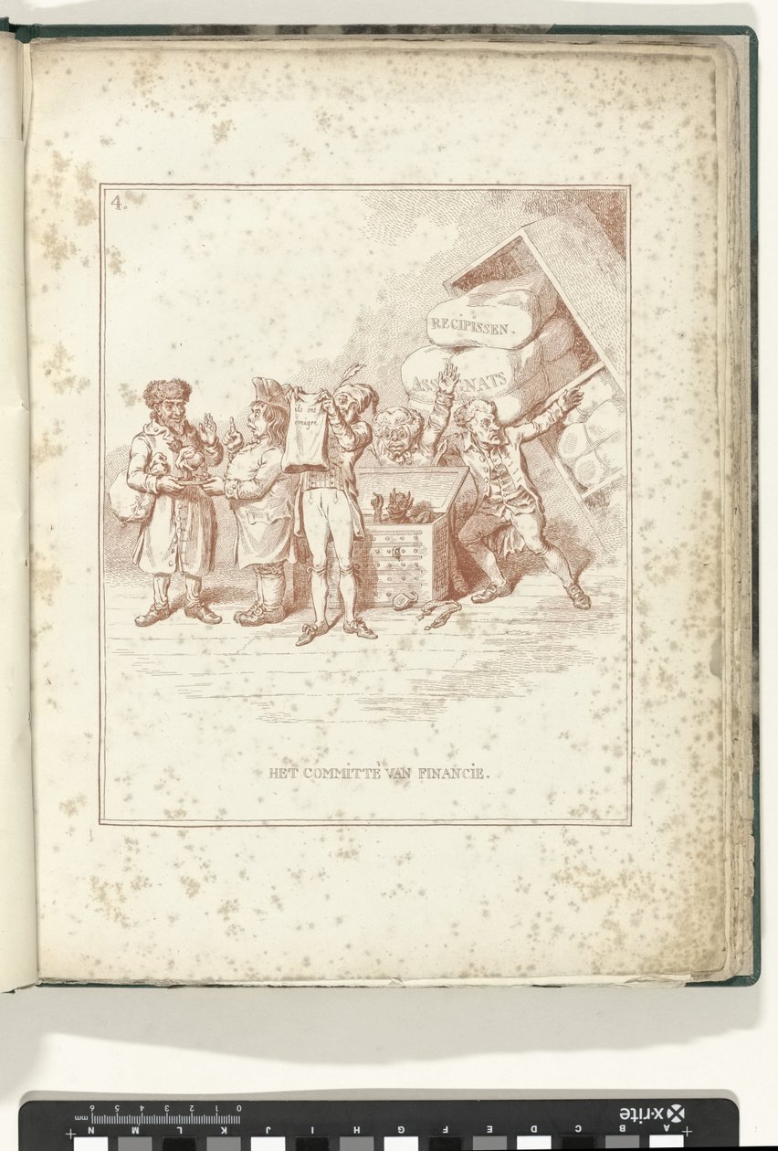 Valtiovarainkomitea, 1795 Talousvaliokunta (kohteen otsikko) Hollandia Regenerata (sarjan nimi) tekijältä James Gillray (possibly)