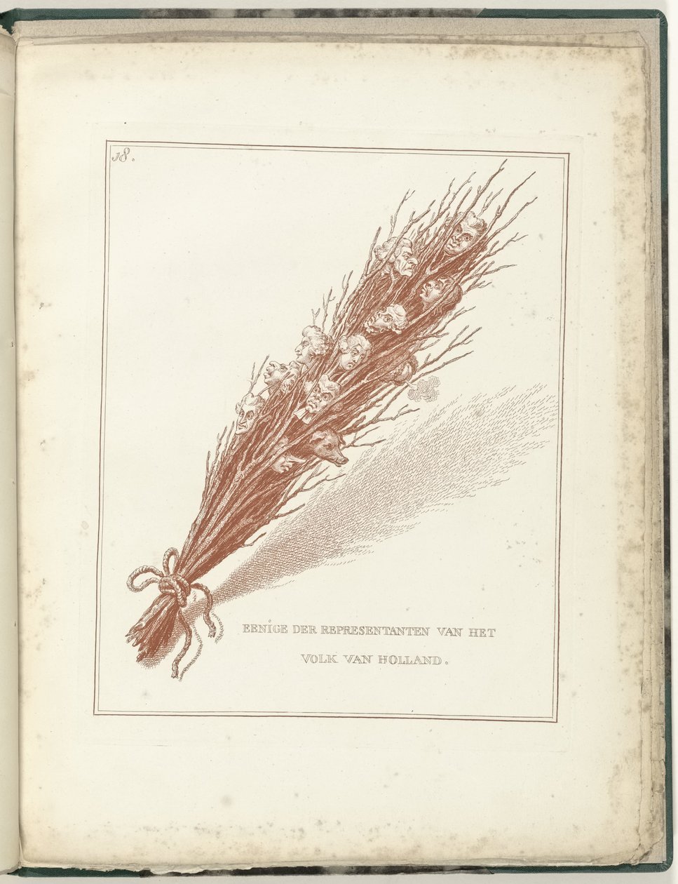 Hollannin kansan väliaikaisten edustajien vitsaus, 1795 Jotkut Hollannin kansan edustajista (otsikko esineessä) Hollandia Regenerata (sarjan nimi) tekijältä James Gillray (possibly)