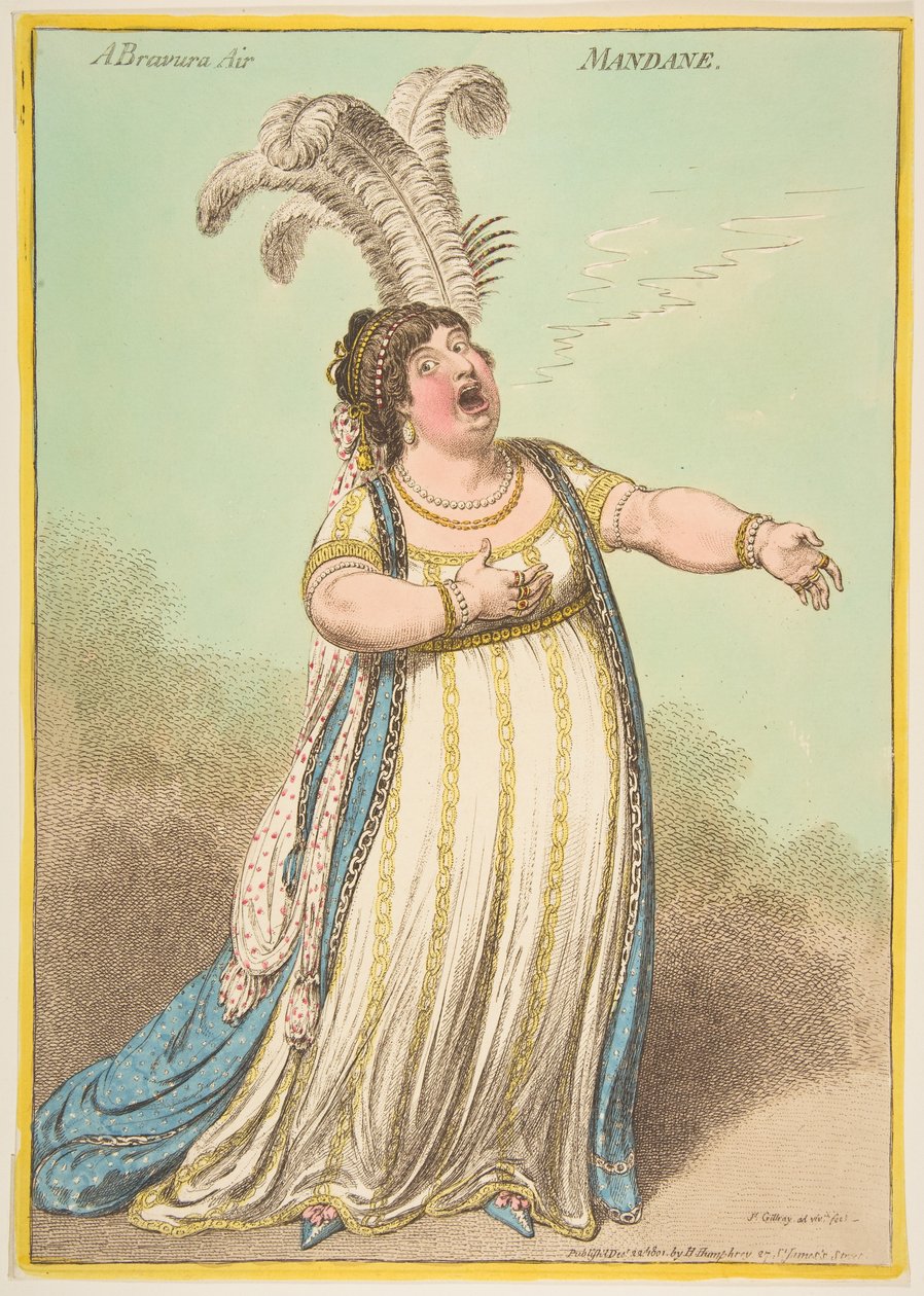 Bravura Air. Mandane, 22. joulukuuta 1801. tekijältä James Gillray
