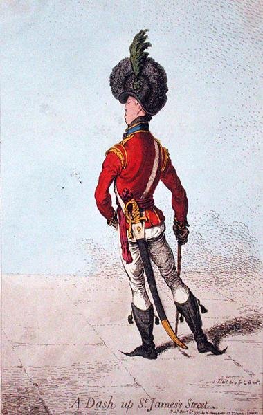 A Dash up St. James Street, julkaisija Hannah Humphrey vuonna 1797 (käsinvärinen etsaus) tekijältä James Gillray