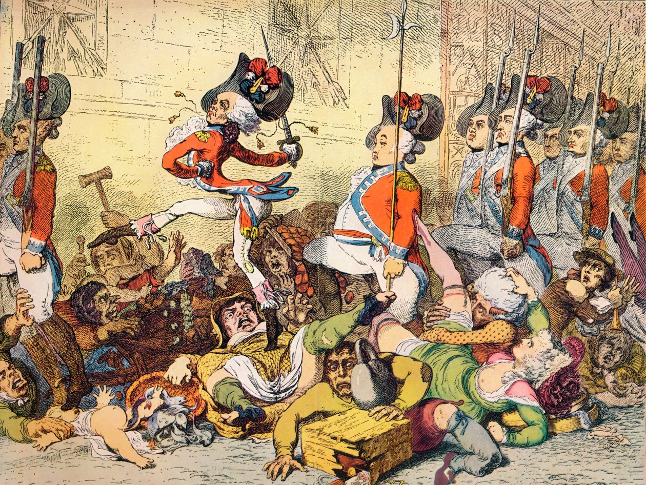 Marssi pankille, 1787 tekijältä James Gillray