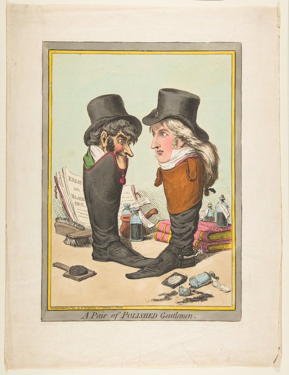 Pari kiillotettua herraa, 10. maaliskuuta 1801. tekijältä James Gillray