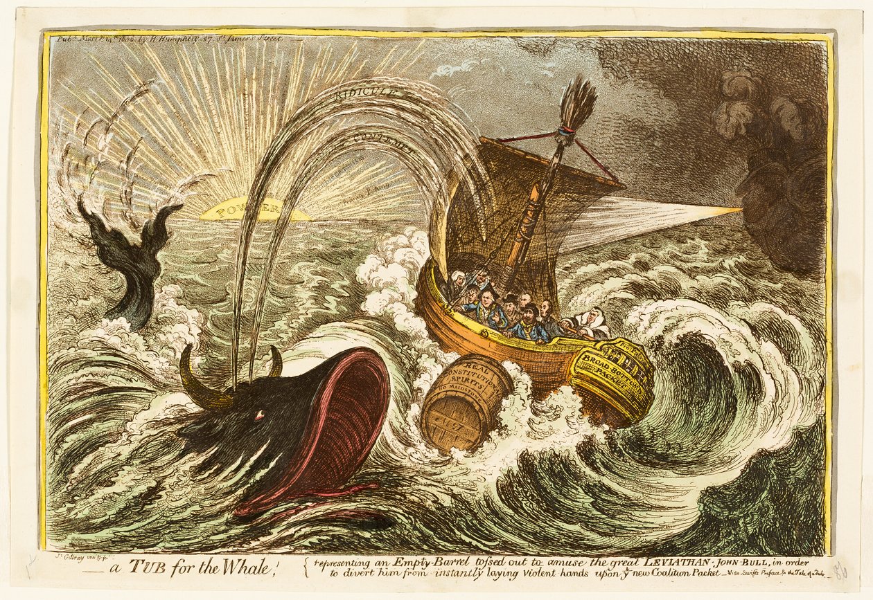 Kylpyamme valaalle! tekijältä James Gillray