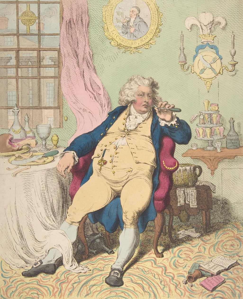 A Voluptuary Under the Horrors of Digestion, 2 de juliol de 1792., 2 de juliol de 1792. finlandès tekijältä James Gillray