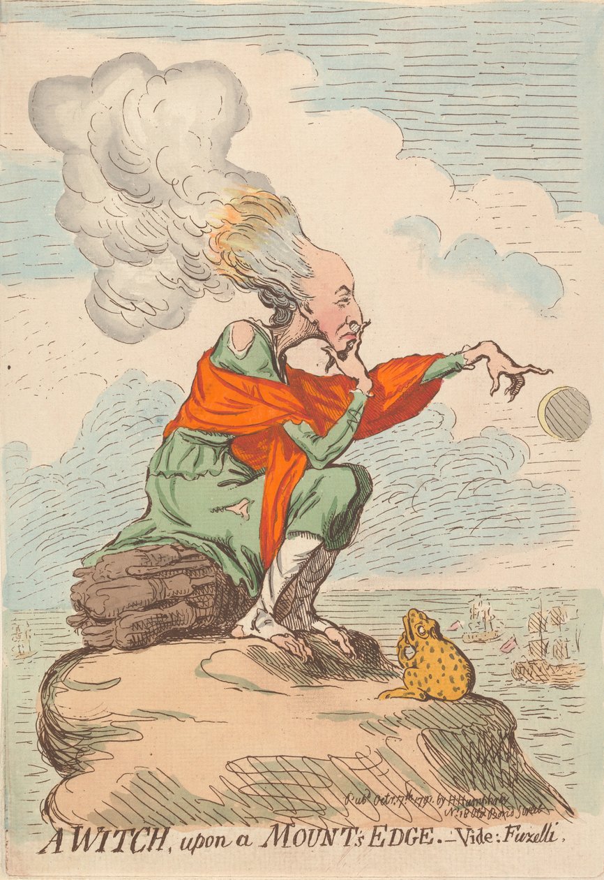 Noita vuoren reunalla - katso Fuzelli tekijältä James Gillray