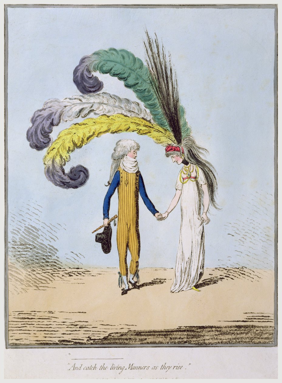 "Ja ota kiinni elävät tavat nouseessaan", julkaisija Hannah Humphrey (käsinvärinen etsaus) tekijältä James Gillray