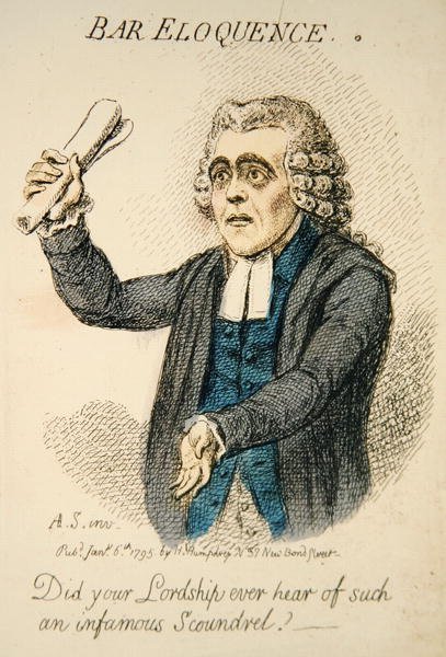 Bar Eloquence, julkaissut Hannah Humphrey vuonna 1795 (käsinvärinen kaiverrus) (yksityiskohta 191281) tekijältä James Gillray