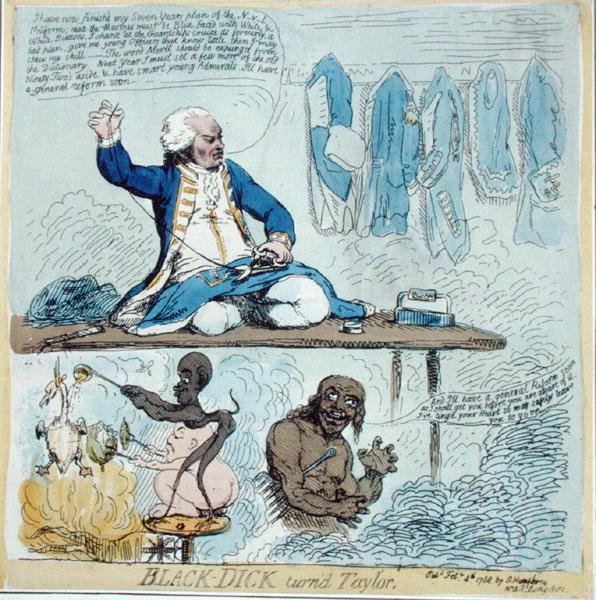 Black-Dick käänsi Taylorin tekijältä James Gillray