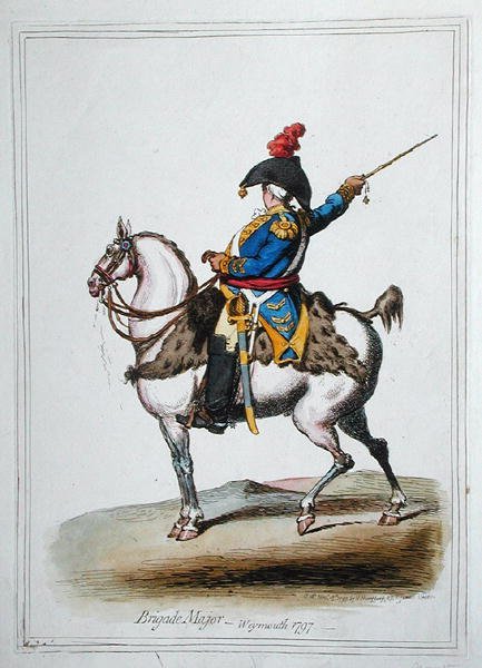 Prikaatimajuri, julkaissut Hannah Humphrey vuonna 1797 (käsinvärinen etsaus) tekijältä James Gillray