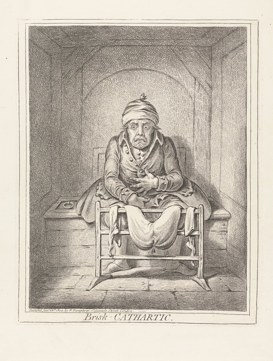 Nopeavaikutteinen ulostuslääke tekijältä James Gillray