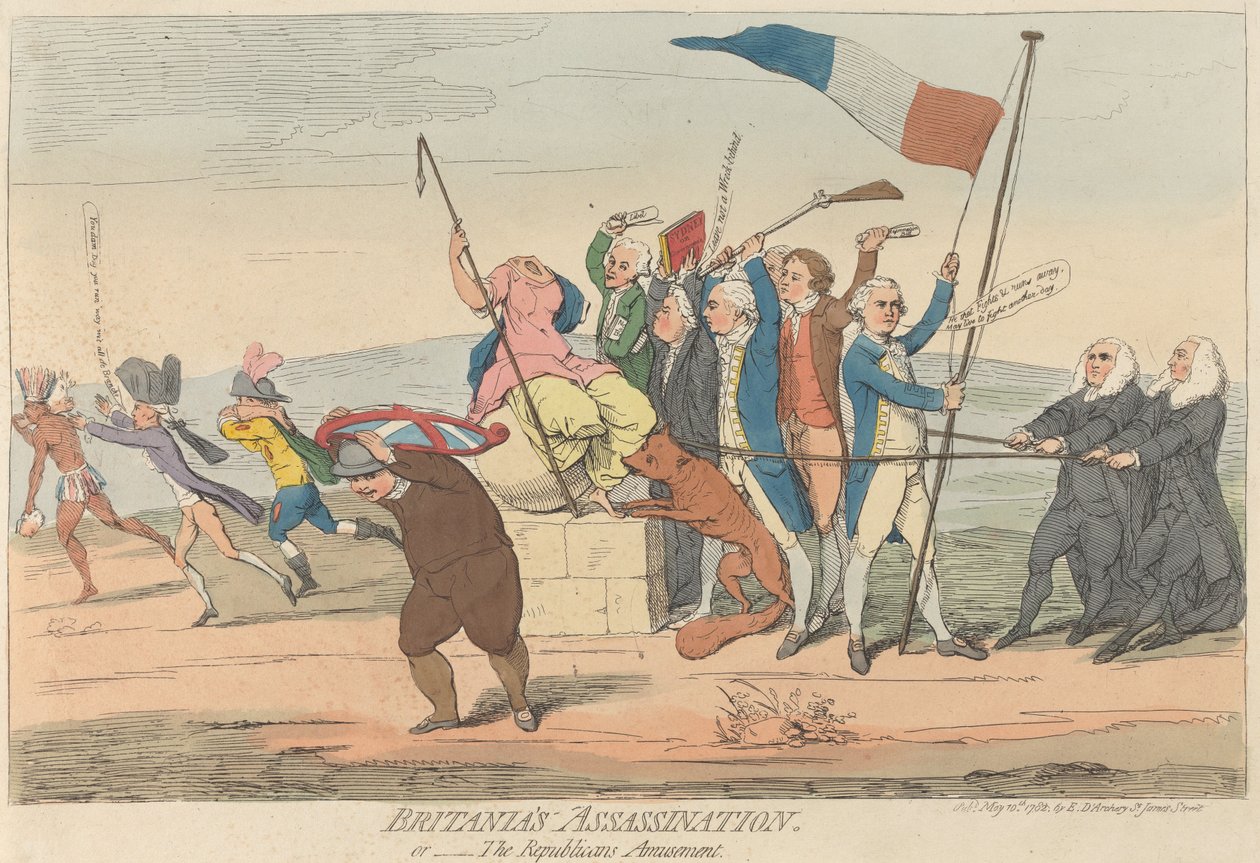 Britannian salamurha… tai – Tasavaltalaisten viihdettä tekijältä James Gillray