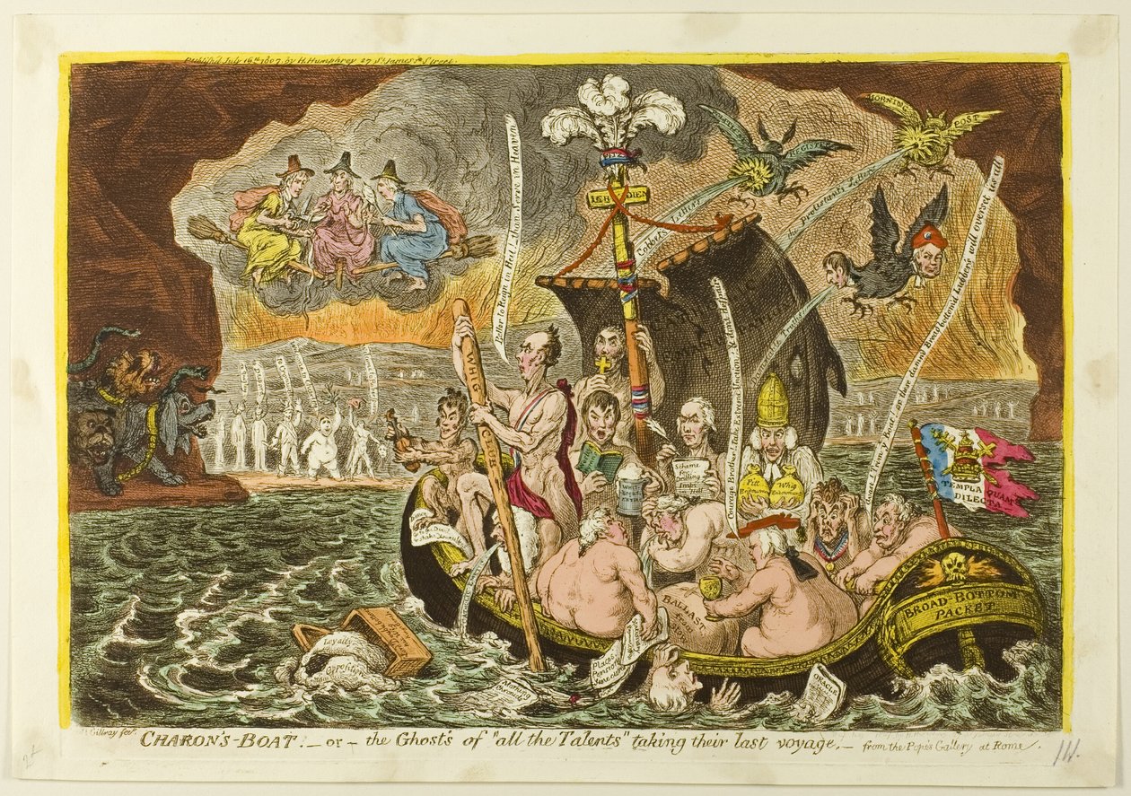 Charonin vene tekijältä James Gillray
