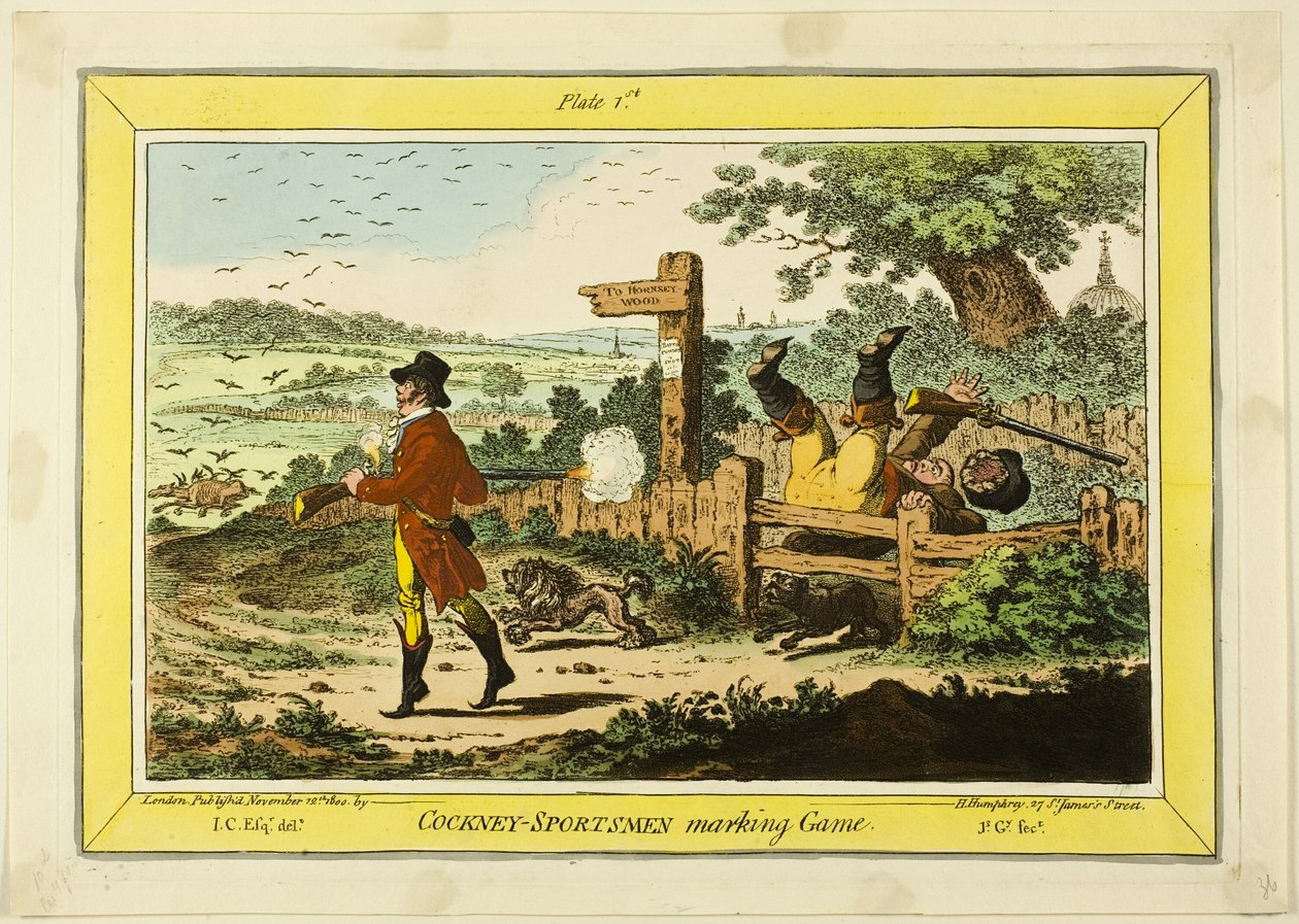 Cockney Sportsmen merkintäpeli tekijältä James Gillray