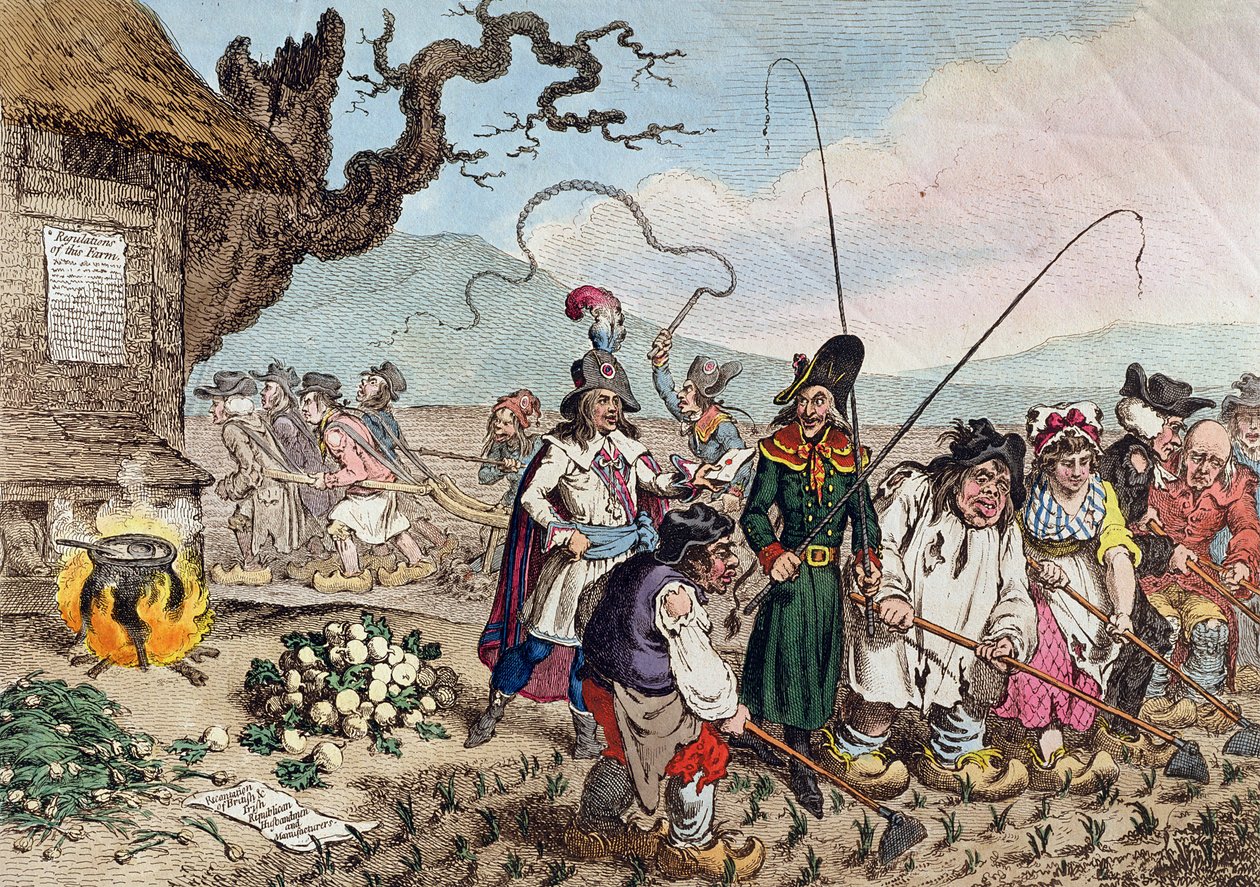 Ranskan onnistuneen invaasion seuraukset, tai Opetamme englantilaisia republikaaneja työskentelemään tekijältä James Gillray