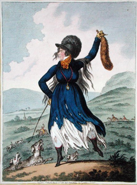 Hannah Humphreyn vuonna 1802 julkaisema Diana palasi Chacesta (käsinvärinen etsaus) tekijältä James Gillray