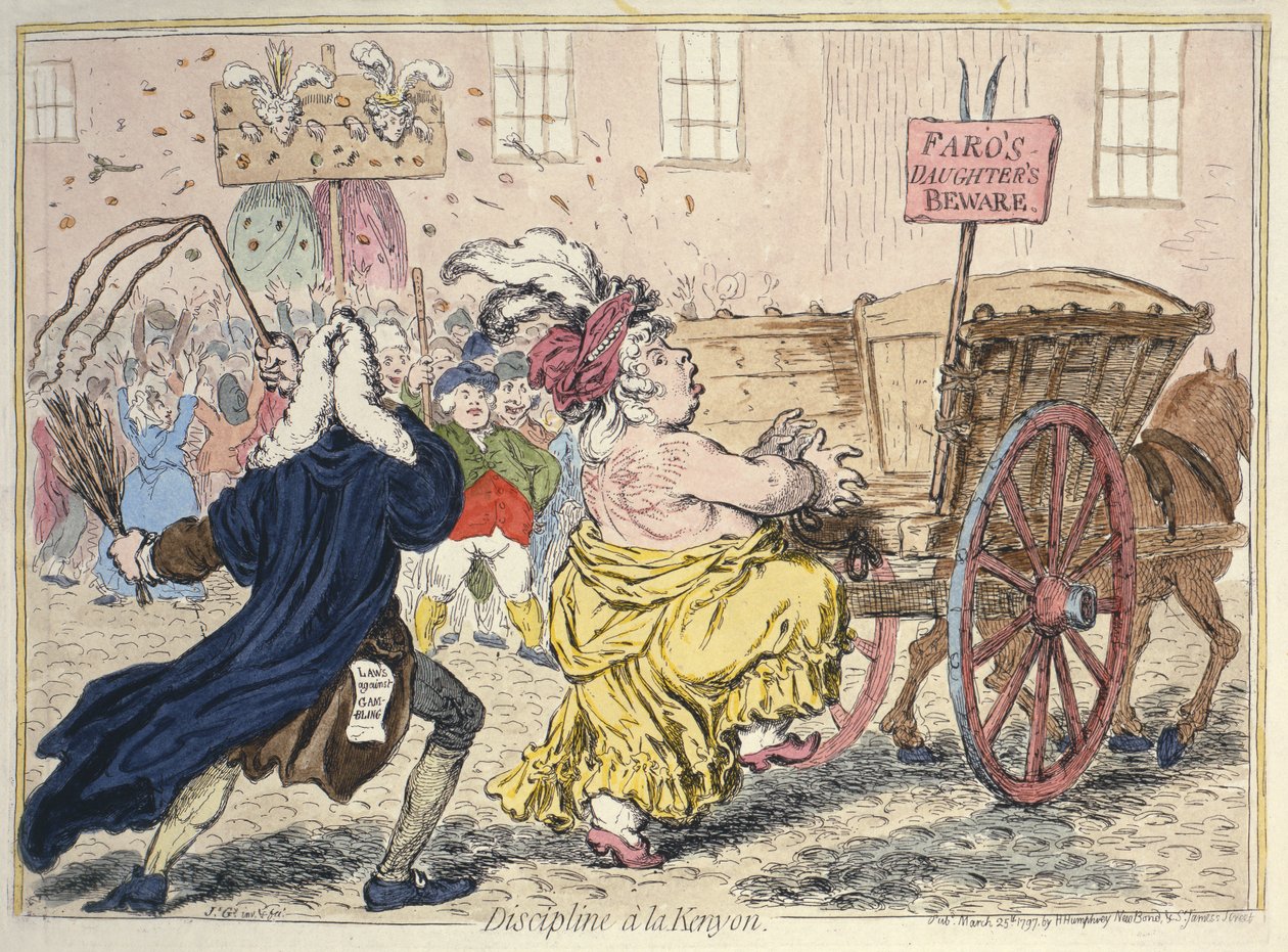 "Discipline A La Kenyon", 25. maaliskuuta 1797 tekijältä James Gillray