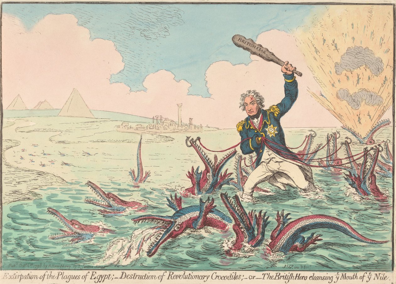 Egyptin vitsausten hävittäminen tekijältä James Gillray