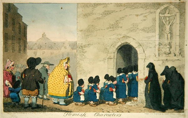 Flanderin hahmot, julkaisija Hannah Humphrey tekijältä James Gillray