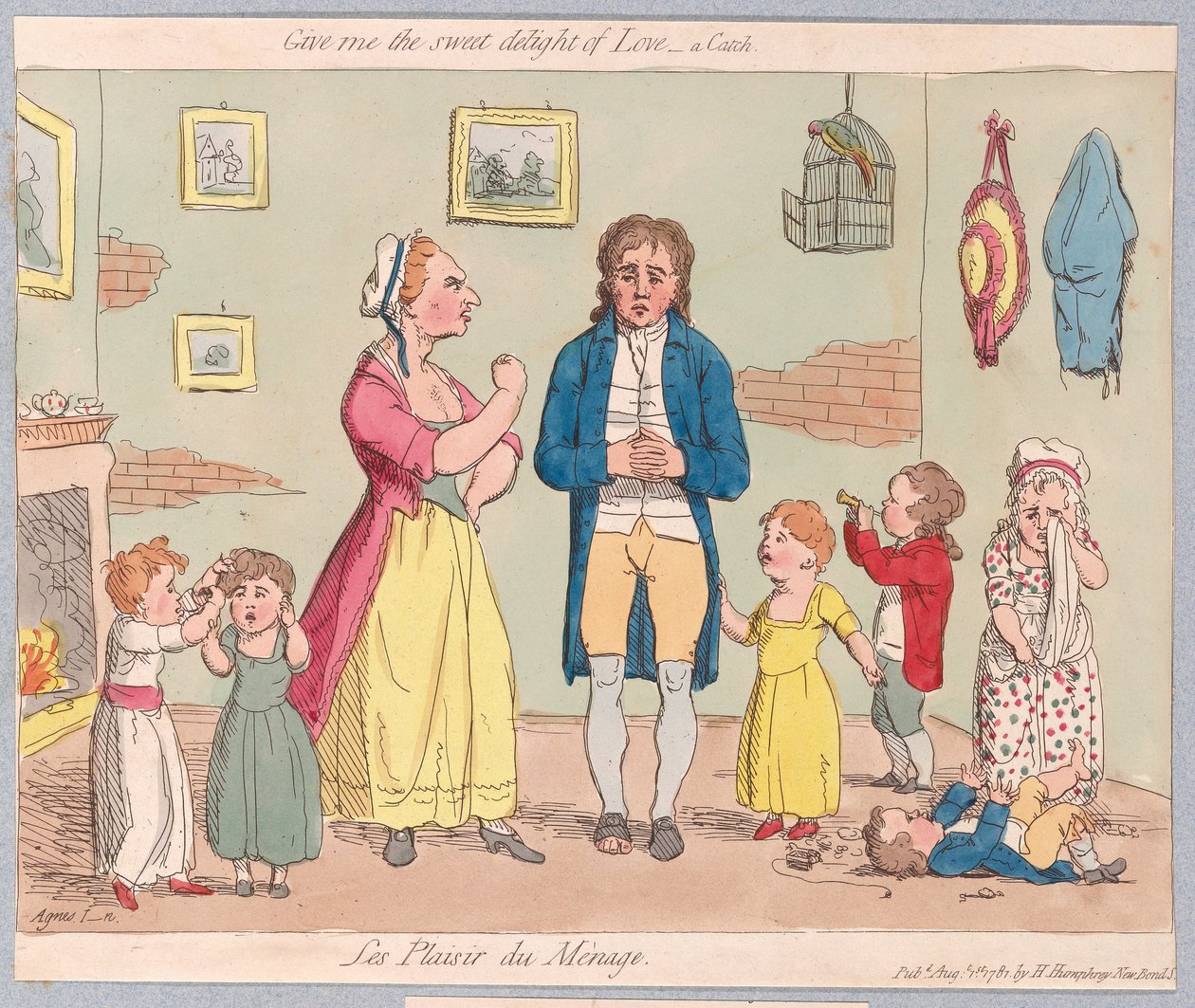 Anna minulle Sweet Delight of Love, saalis, pubi. 1781 (käsinvärinen kaiverrus) tekijältä James Gillray
