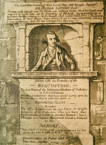 Tässä ovat tarjouspyynnön jäännökset tekijältä James Gillray