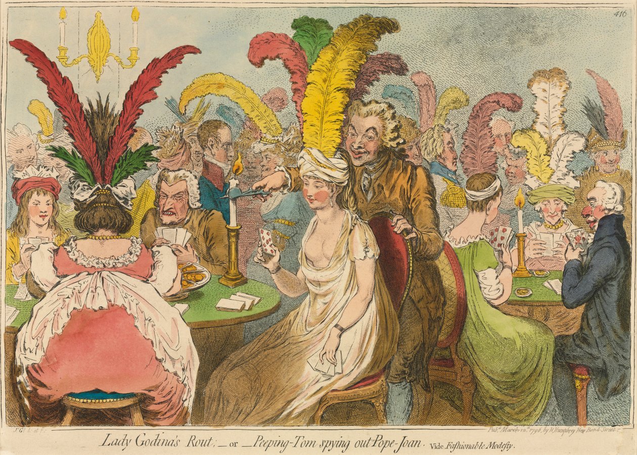 Lady Godinan tie tekijältä James Gillray
