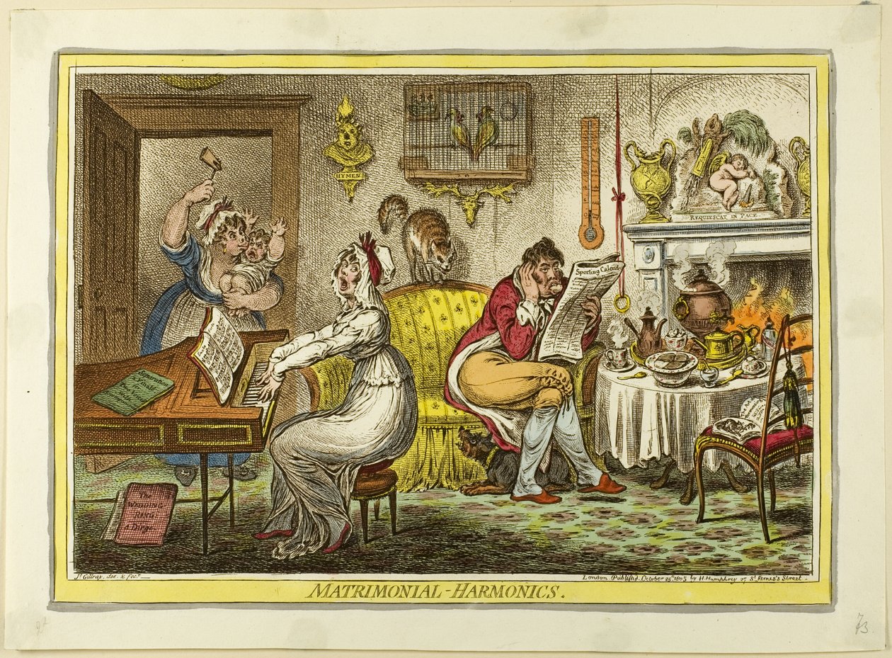 Matrimonial-Harmonics tekijältä James Gillray