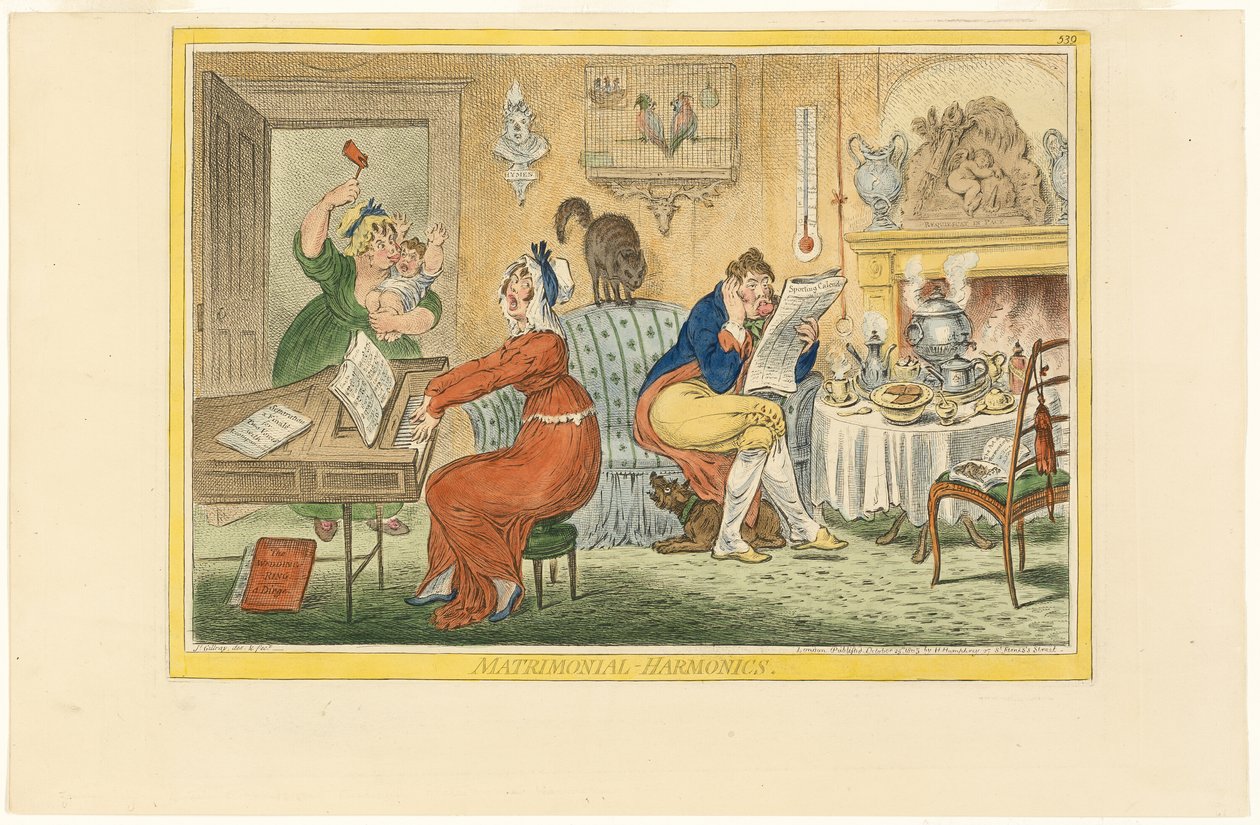 Avioliiton harmoniat (Recto) tekijältä James Gillray