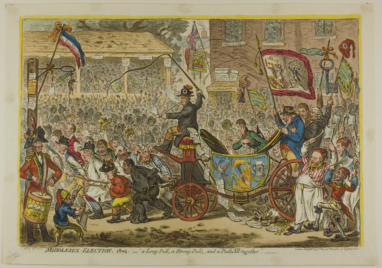 Middlesexin vaalit tekijältä James Gillray