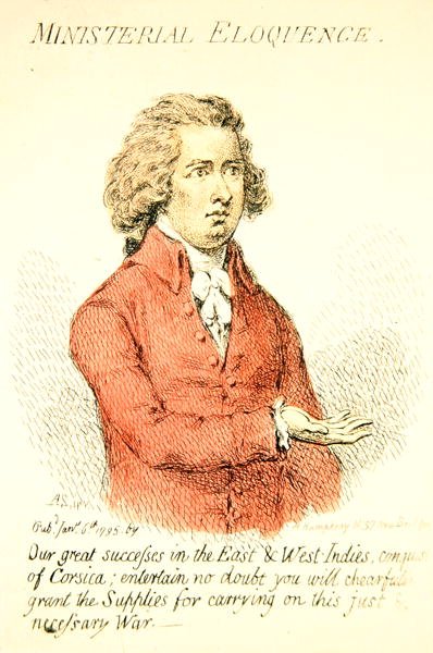 Ministerial Eloquence, julkaissut Hannah Humphrey vuonna 1795 (käsinvärinen kaiverrus) (yksityiskohta 191281) tekijältä James Gillray
