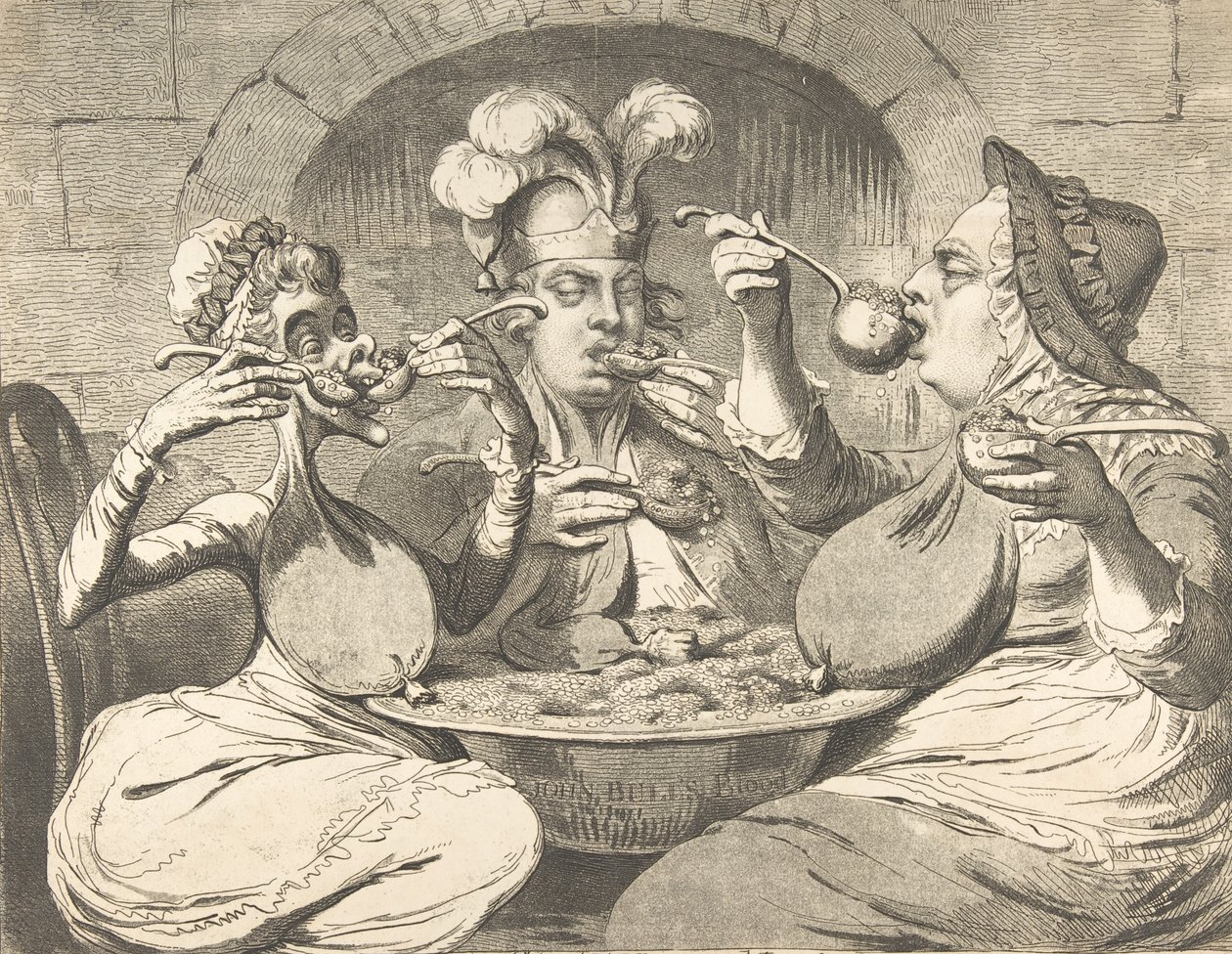 Monstrous Craws uuden liittouman juhlassa 29. toukokuuta 1787, 29. toukokuuta 1787. tekijältä James Gillray