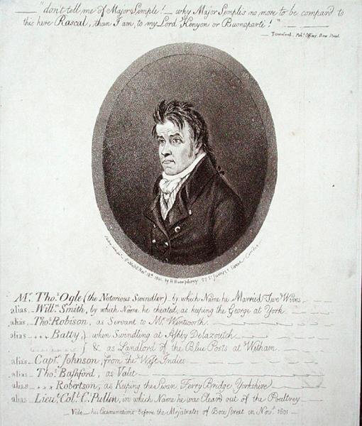 Mr Thomas Ogle, julkaissut Hannah Humphrey vuonna 1801 (etsaus) tekijältä James Gillray